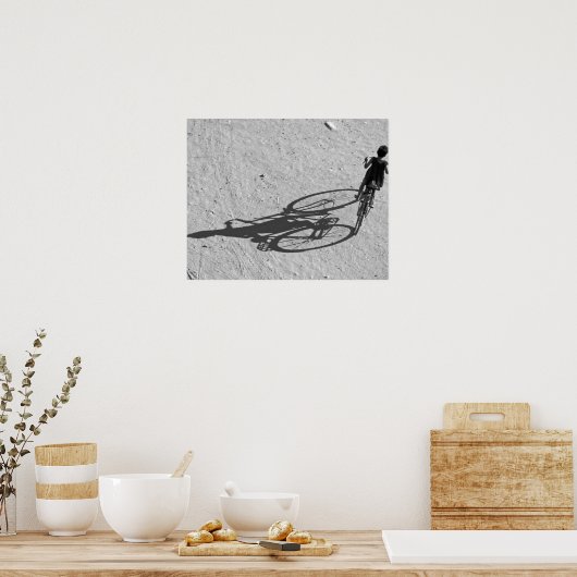 Myamar, Bagan, Junge, der auf einem riesigen Fahrr Poster (Küche)