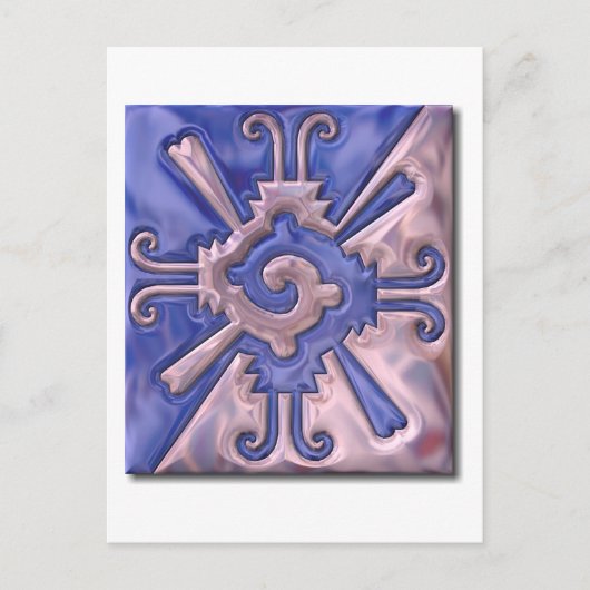 Myan Hunab Ku-glass Postkarte (Vorderseite)