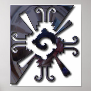 Myan Hunab Ku - schwarzes Chrom Poster