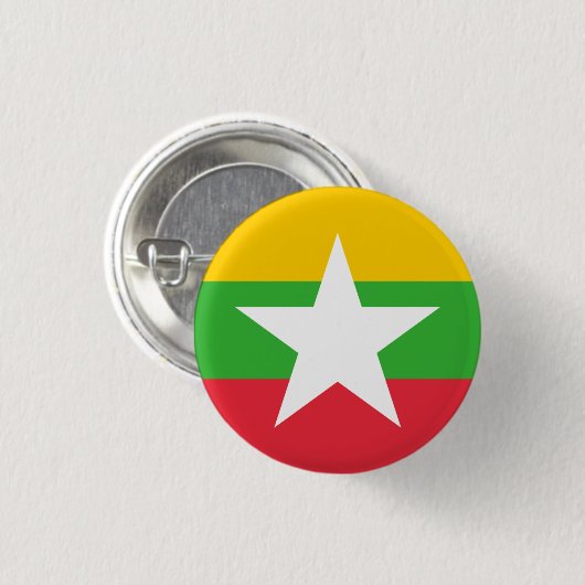 Myanma/birmanische Flagge, Flagge von Myanmar/Birm Button (Vorne & Hinten)
