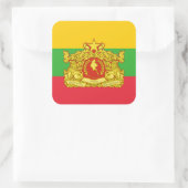 Myanma / Burmese Flag & Staat Siegel Sticker (Tasche)