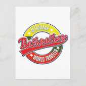 Myanmar Backpacker World Traveller Logo Postkarte (Vorderseite)