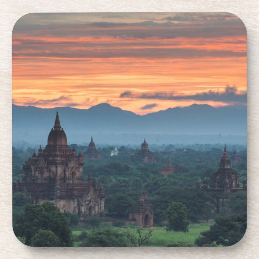 Myanmar, Bagan Sunrise Getränkeuntersetzer (Vorderseite)