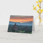 Myanmar, Bagan Sunrise Karte (Gelbe Blume)