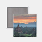 Myanmar, Bagan Sunrise Magnet (Vorderseite/Rückseite)