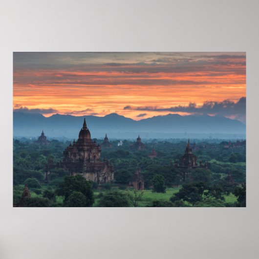 Myanmar, Bagan Sunrise Poster (Vorne)