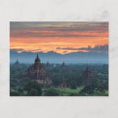 Myanmar, Bagan Sunrise Postkarte (Vorderseite)
