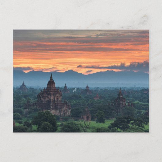 Myanmar, Bagan Sunrise Postkarte (Vorderseite)
