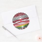 Myanmar Birmarisch Österreichisch Österreich Baum Runder Aufkleber (Umschlag)