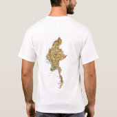 Myanmar Flag and Map T - Shirt (Rückseite)
