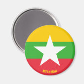 Myanmar Flag Charming Patriotic Magnet (Vorderseite/Rückseite)