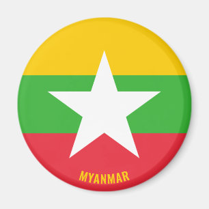 Myanmar Flag Charming Patriotic Magnet