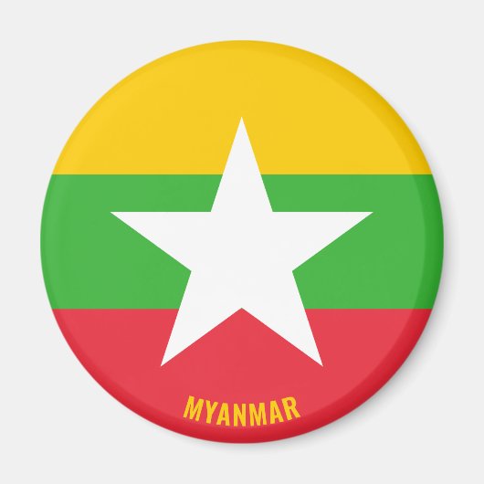 Myanmar Flag Charming Patriotic Magnet (Vorne)
