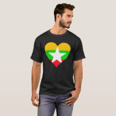 Myanmar Flag Herzstück Myanmar Liebe Myanmar T-Shirt (Vorne ganz)