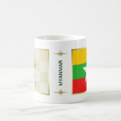 Myanmar Flag + Karte Tasse (Mittel)