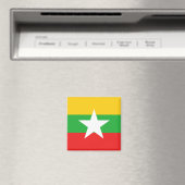 Myanmar Flag Magnet (In Situ (Geschirrspüler))