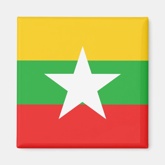 Myanmar Flag Magnet (Vorne)