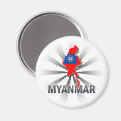 Myanmar Flag Map 2.0 Magnet (Vorderseite/Rückseite)