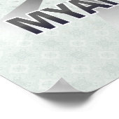 Myanmar Flag Map 2.0 Poster (Ecke)