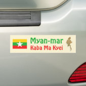Myanmar Flag + Map Autoaufkleber (Auf Auto)