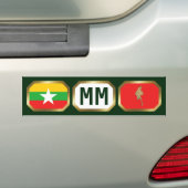 Myanmar Flag Map Code Autoaufkleber (Auf Auto)