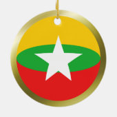 Myanmar Flag Ornament (Hinten)