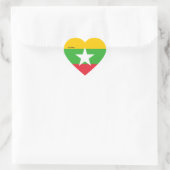 Myanmar Flag Splendid Patriotic Herz-Aufkleber (Tasche)
