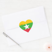 Myanmar Flag Splendid Patriotic Herz-Aufkleber (Umschlag)