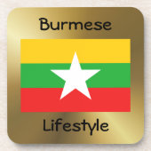Myanmar Flag+Text-Untersetzer Untersetzer (Vorderseite)