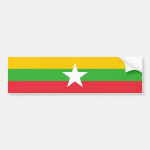 Myanmar-Flagge Autoaufkleber