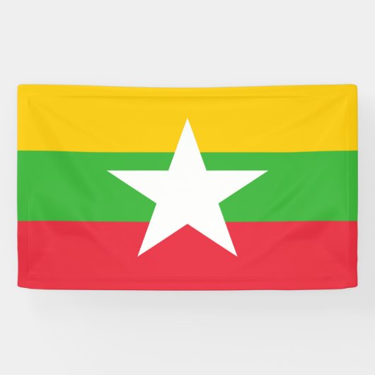 Myanmar-Flagge Banner (Horizontal)