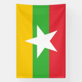 Myanmar-Flagge Banner (Vertikal)