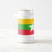 Myanmar-Flagge Bierglas (Vorderseite Links)