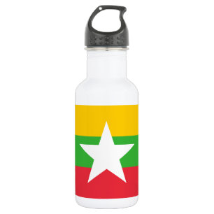 Myanmar-Flagge Edelstahlflasche