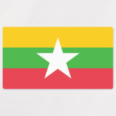 Myanmar-Flagge Etiketten (Design 1)