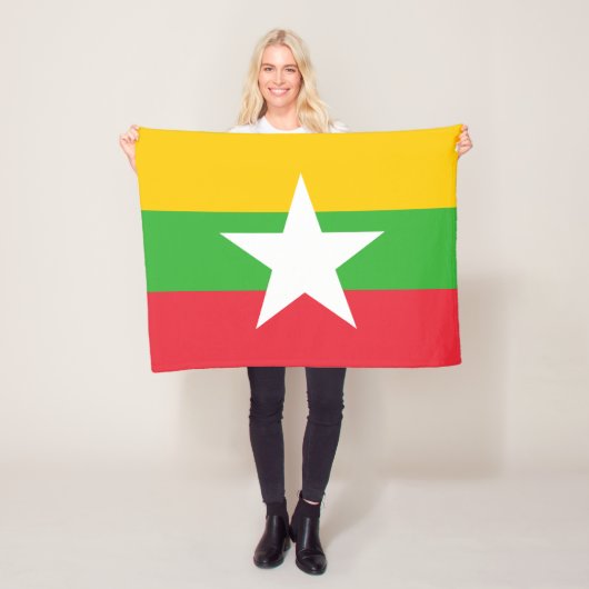Myanmar-Flagge Fleecedecke (Beispiel)