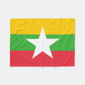 Myanmar-Flagge Fleecedecke (Vorderseite (Horizontal))
