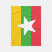 Myanmar-Flagge Fleecedecke (Vorderseite)