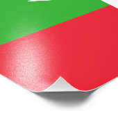 Myanmar-Flagge Fotodruck (Ecke)