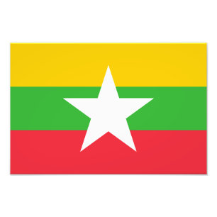 Myanmar-Flagge Fotodruck
