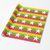 Myanmar-Flagge Geschenkpapier (Ungerollt)