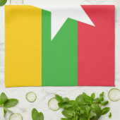 Myanmar-Flagge Geschirrtuch (Gefaltet)