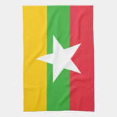 Myanmar-Flagge Geschirrtuch (Vertikal)