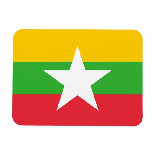 Myanmar-Flagge Magnet (Horizontal)