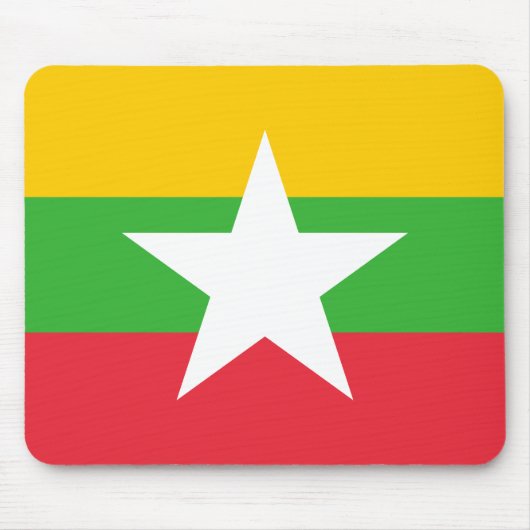 Myanmar-Flagge Mousepad (Vorne)