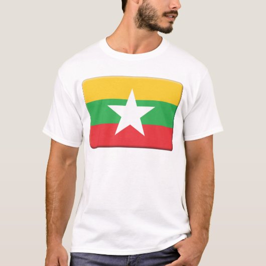 Myanmar-Flagge PERSONIFIZIEREN T-Shirt (Vorderseite)