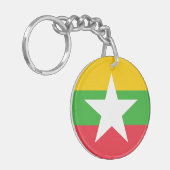 Myanmar-Flagge Schlüsselanhänger (Vorderseite links)
