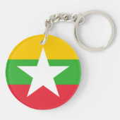 Myanmar-Flagge Schlüsselanhänger (Rückseite)