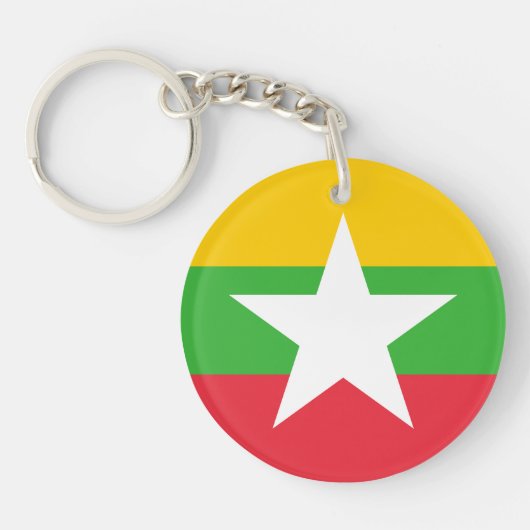 Myanmar-Flagge Schlüsselanhänger (Vorderseite)