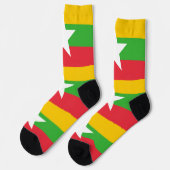 Myanmar-Flagge Socken (Linkes Detail)